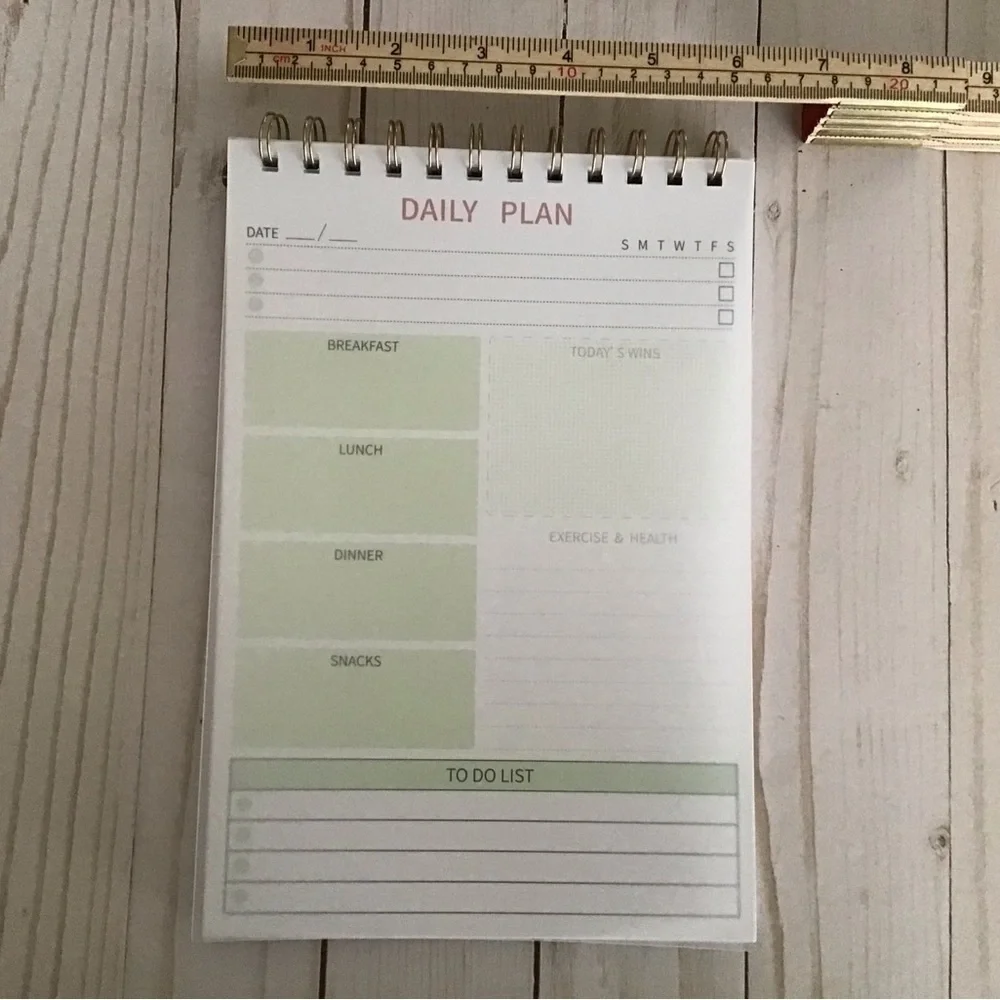 Daily Plan / To Do Spiral Notebook. UNDATED -- BRAND NEW